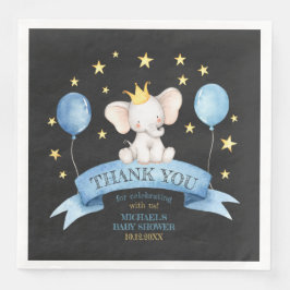 Kreide Baby Elefant STERNE LUFTBALLONS Serviette