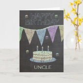 Kreide-Brett-Effekt Onkel-Trendy, Karte (Gelbe Blume)