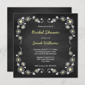 Kreide-Brett-Gänseblümchen-Brautparty-Einladungen Einladung (Vorne/Hinten)