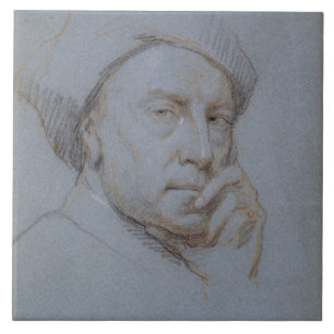 Kreide des Selbstporträts (Schwarzes, Rotes und Fliese