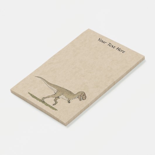 Kreide Dinosaurier Tyrannosaurus rex Postit Hinwei Post-it Klebezettel (angewinkelt)