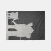 Kreide-Elefant-Familie Fleecedecke (Vorderseite (Horizontal))