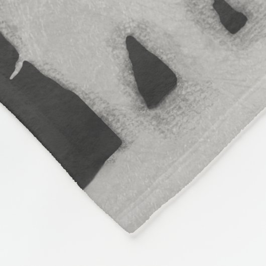 Kreide-Elefant-Familie Fleecedecke (Ecke)