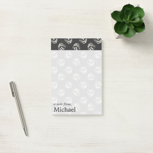 Kreide gezeichnetes Segelboot-Muster | addieren Post-it Klebezettel (Büro)