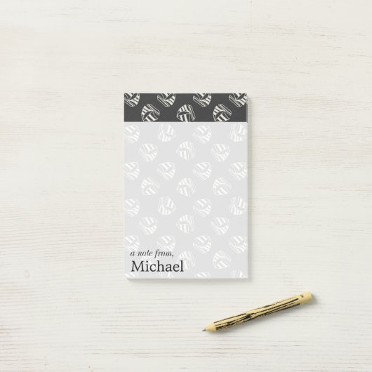 Kreide gezeichnetes Segelboot-Muster | addieren Post-it Klebezettel (Auf Schreibtisch)