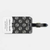 Kreide gezeichnetes Segelboot-Muster Gepäckanhänger (Rückseite horizontal)