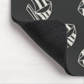 Kreide gezeichnetes Segelboot-Muster Mousepad (Ecke)