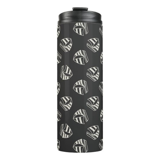 Kreide gezeichnetes Segelboot-Muster Thermosbecher (Vorderseite)