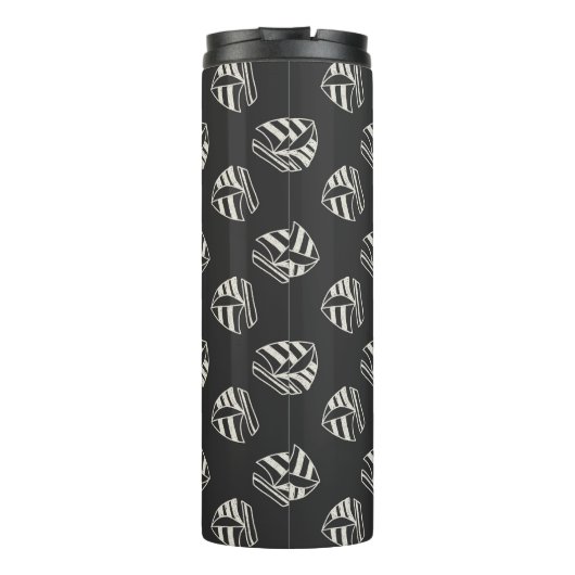 Kreide gezeichnetes Segelboot-Muster Thermosbecher (Rückseite)