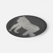 Kreide-Gorilla Pappteller (Schrägansicht)