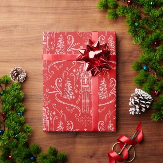 Kreide-Grafitti-Nussknacker-Weihnachts-Geschenkpap Geschenkpapier (Feiertagsgeschenk)