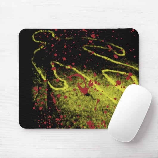 Kreide-Kontur Mousepad (Mit Mouse)