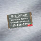 Kreide-Lehrer-Informations-magnetische Magnetische Visitenkarte (Beispiel)