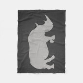 Kreide-Nashorn Fleecedecke (Vorderseite)