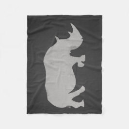 Kreide-Nashorn Fleecedecke