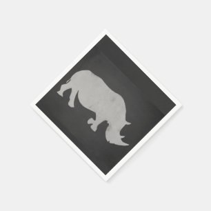 Kreide-Nashorn Serviette