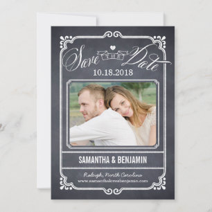 Kreide-Rahmen Save The Date Karte