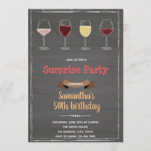 Kreide-Wein-Einladung, gealtert bis zur Perfektion Einladung