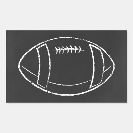 Kreidefußball Rechteckiger Aufkleber (Vorderseite)