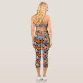 Kreidegänseblümchen Capri Leggings (Rückseite)