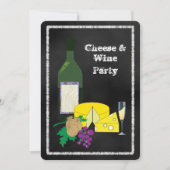 Kreidekäsesorten & Wein Celebrat Party Einladung (Vorderseite)