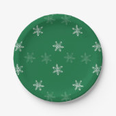 Kreidemuster-Schneeflocke Pappteller (Vorderseite)