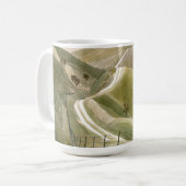Kreidepfade von Eric Ravilious Kaffeetasse (Vorderseite Links)