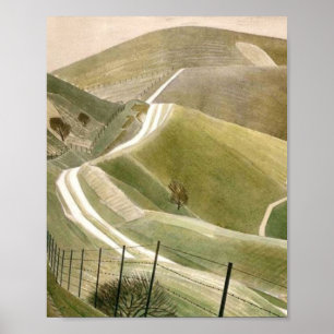 Kreidepfade von Eric Ravilious Poster