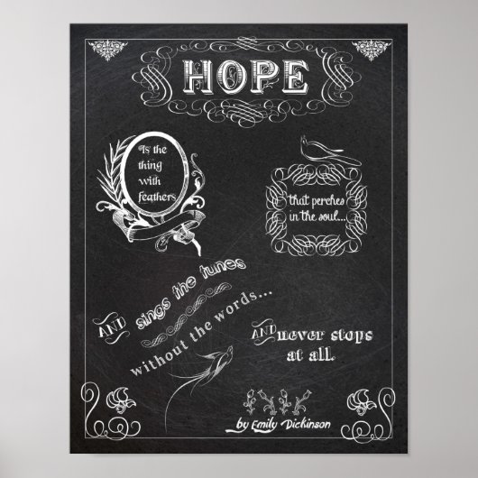 Kreideplatinen-Poster 11x14 aus Hope Poster (Vorne)
