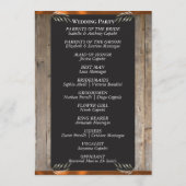 Kreidetafel auf Holz - Kupferhochzeit Programm (Rückseite)