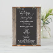 Kreidetafel auf Holz - Kupferhochzeit Programm (Stehend Vorderseite)