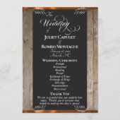 Kreidetafel auf Holz - Kupferhochzeit Programm (Vorderseite)