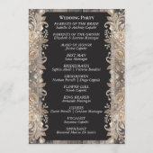 Kreidetafel auf Holz, Rosenrand - Hochzeit Programm (Rückseite)
