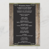 Kreidetafel auf Holz - Salbei-Hochzeit Programm (Rückseite)