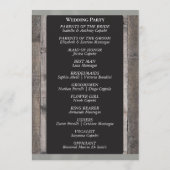 Kreidetafel auf Holz & Salbeiband - Hochzeit Programm (Rückseite)