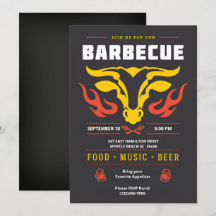 Kreidetafel BBQ Grill  Grillen im Freien  Sommer   Einladung