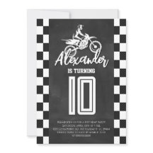 Kreidetafel Dirt Bike Geburtstagsfeier