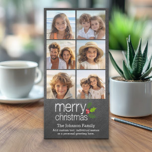Kreidetafel-Foto-Collage Frohe Weihnachten Stechpa