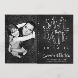 Kreidetafel Foto Save-the-Date Save The Date