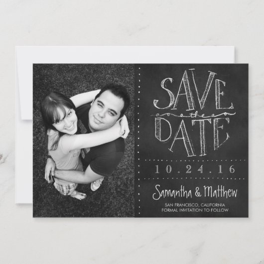Kreidetafel Foto Save-the-Date Save The Date (Vorderseite)