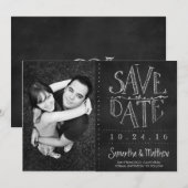 Kreidetafel Foto Save-the-Date Save The Date (Vorne/Hinten)