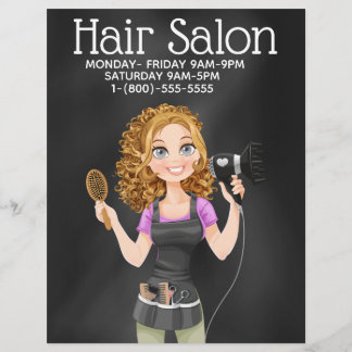 Kreidetafel-Frisörsalon-Werbeflyer Flyer