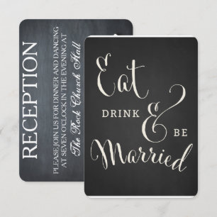 Kreidetafel Für Immer & Immer Empfangskarte Einladung