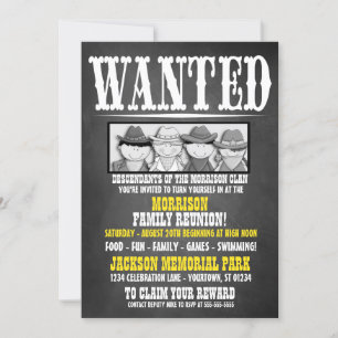 Kreidetafel Gesuchter Poster Familienzusammenkunft Einladung