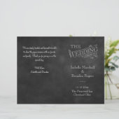 Kreidetafel-Hochzeitsprogramm (Stehend Vorderseite)
