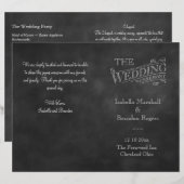 Kreidetafel-Hochzeitsprogramm (Vorne/Hinten)