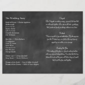 Kreidetafel-Hochzeitsprogramm (Rückseite)