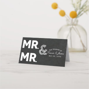 Kreidetafel Kreide MR & MR Schwule Hochzeit Tischs Platzkarte