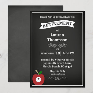 Kreidetafel-Lehrer-Ruhestands-Einladung Einladung