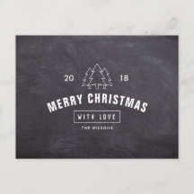 Kreidetafel-Logo Frohe Weihnachten Postkarte